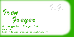iren freyer business card